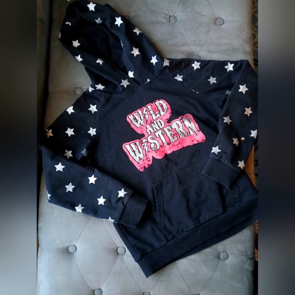 Girls "Wild And Western" Hooded Sweatshirt